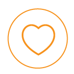 Orange Heart Icon