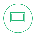 Teal Laptop Icon